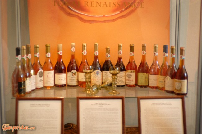 Hungary, Tokaj town, Tokaj Museum, wine bottles