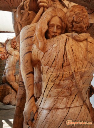 Crete, Axos, Wooden sculpture museum