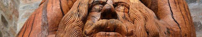 Crete, Axos, Wooden sculpture museum