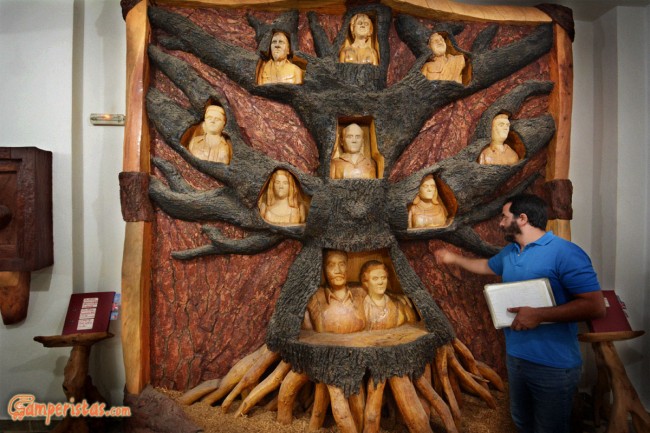 Crete, Axos, Wooden sculpture museum