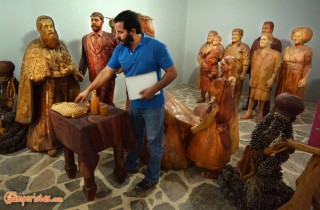 Crete, Axos, Wooden sculpture museum