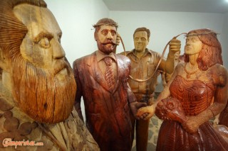 Crete, Axos, Wooden sculpture museum