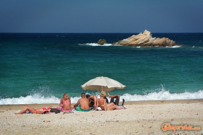 Greece, Euboea (Evia), Cheromilos beach