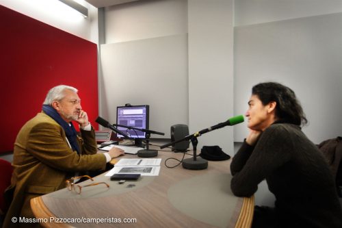 E anche un po' di lavoro, al palais de la Radio, Elissavet intervistata da Jose Manuel Lamarque.